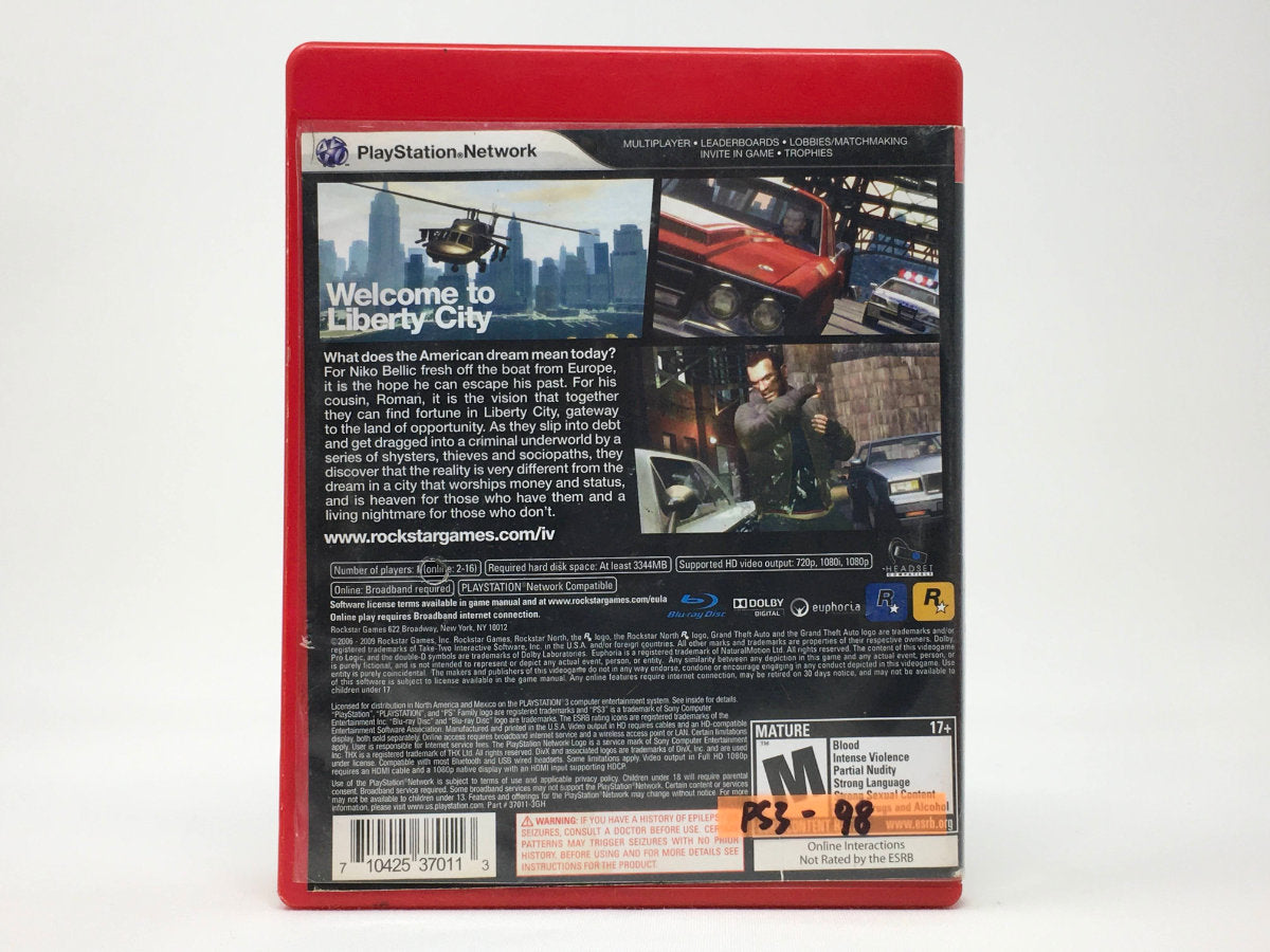 Grand Theft Auto IV • Playstation 3