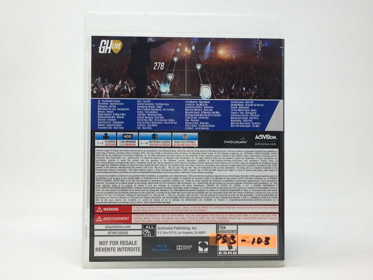 Guitar Hero Live • Playstation 3