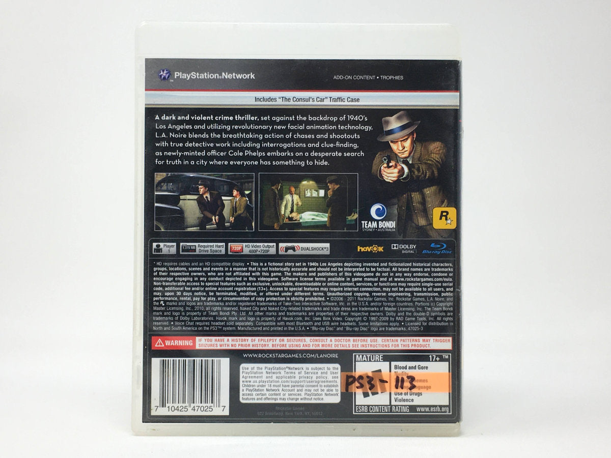 L.A. Noire • Playstation 3