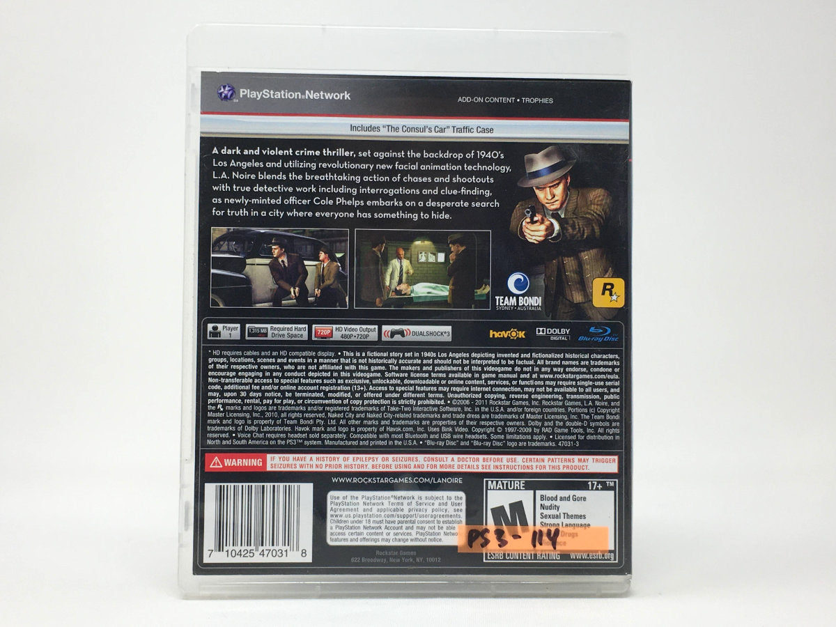 L.A. Noire • Playstation 3