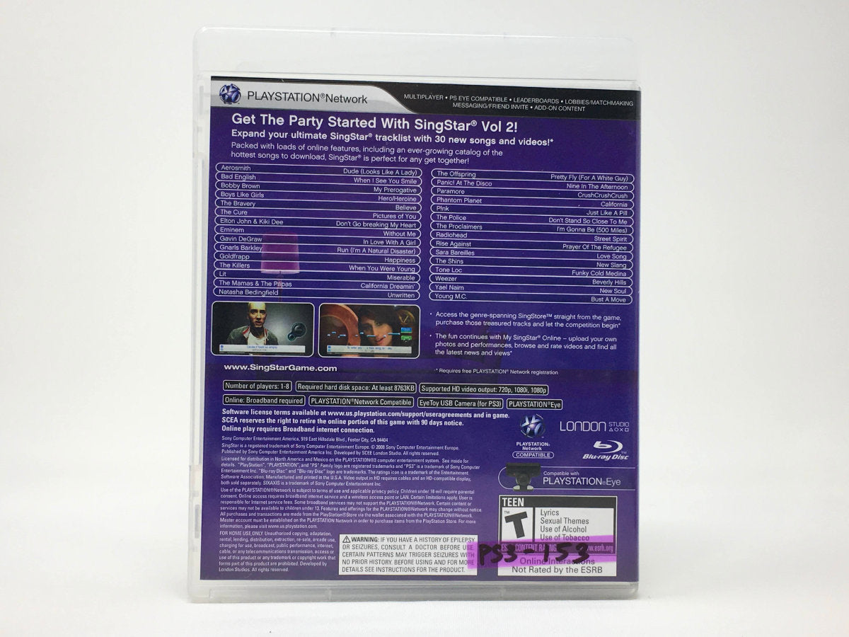 SingStar Vol. 2 • Playstation 3