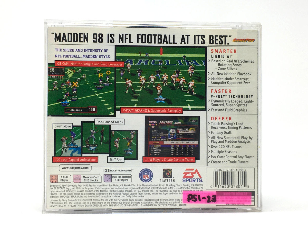 Madden NFL '98 • Playstation 1