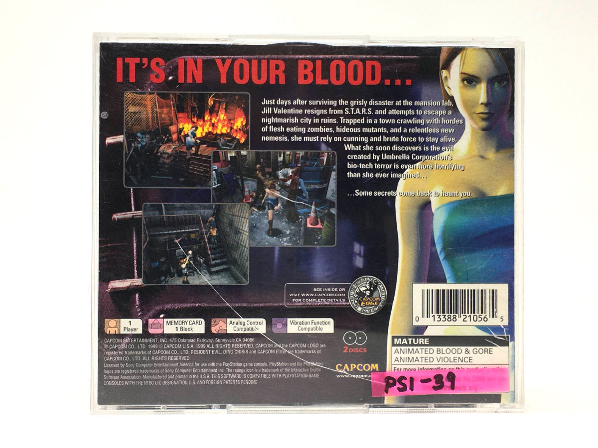 Resident Evil 3: Nemesis • Playstation 1