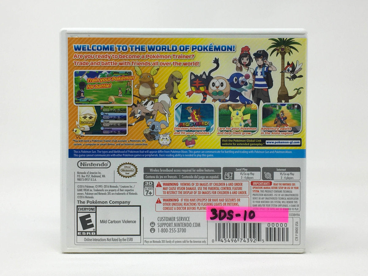 Pokémon Sun • Nintendo 3DS
