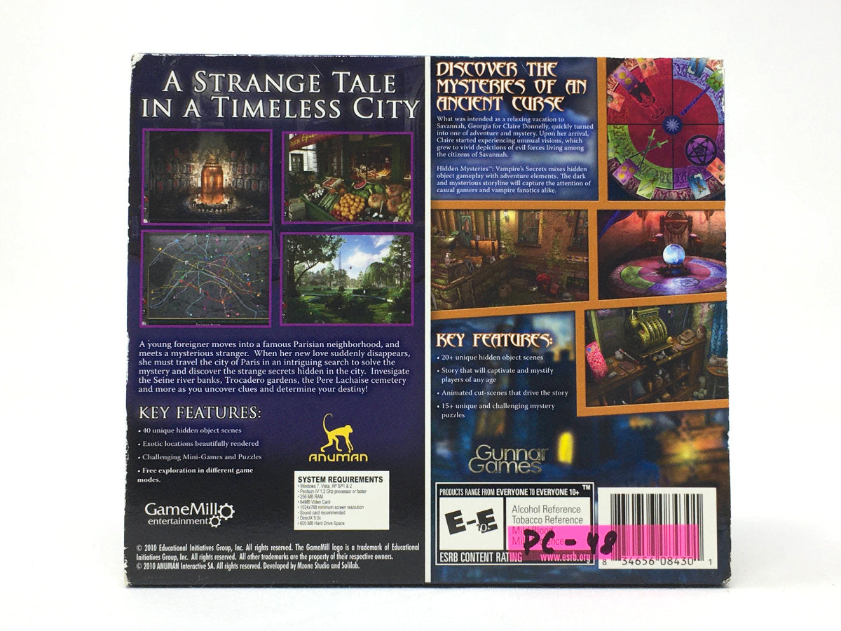 Vampire Secrets / Vampire's Tale: Paris Stories *2 Games in 1* • PC (Windows)