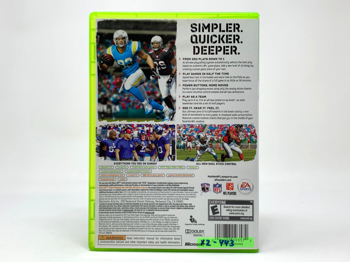 Madden NFL 11 • Xbox 360