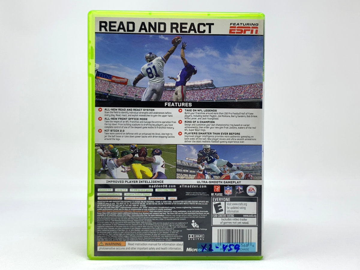 Madden NFL 08 • Xbox 360