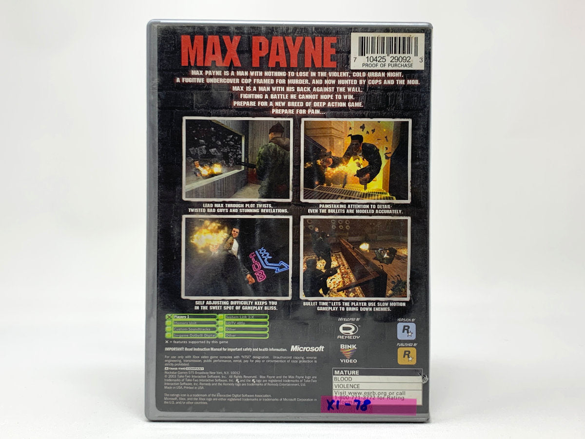Max Payne – Platinum Hits • Xbox Original