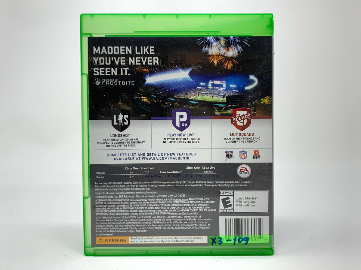 Madden NFL 18 • Xbox One