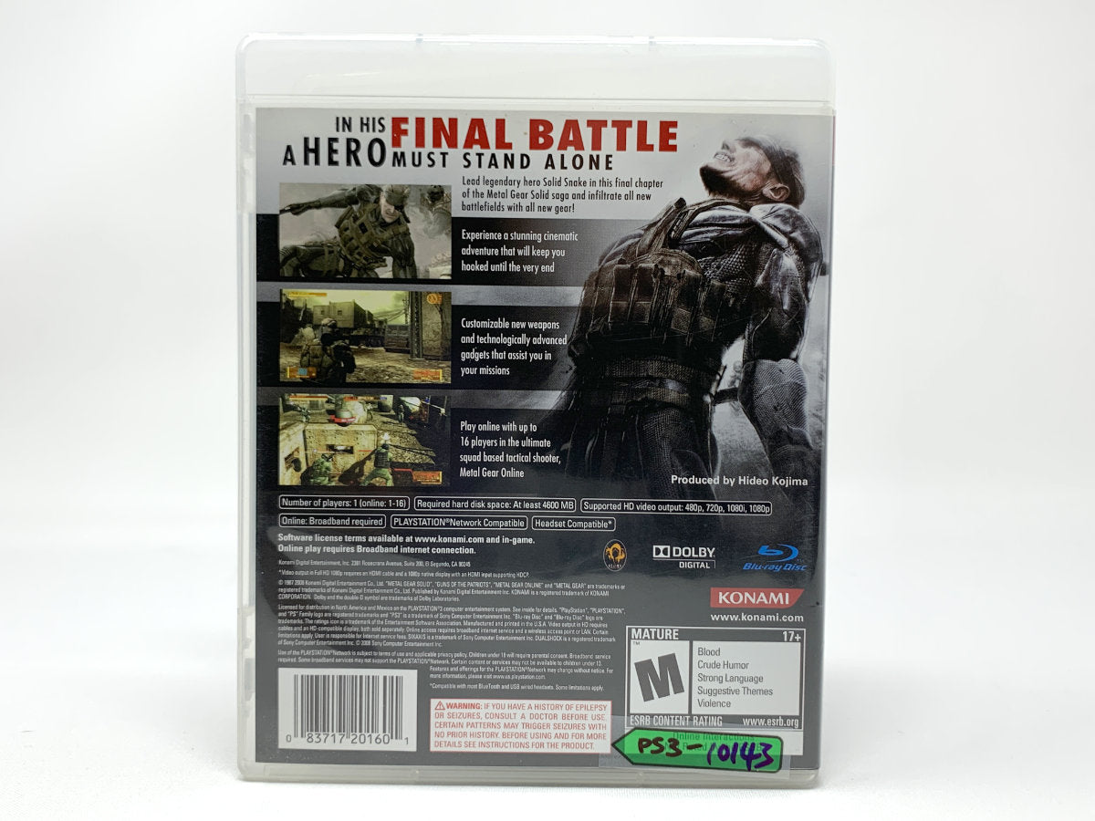 Metal Gear Solid 4: Guns of the Patriots • Playstation 3