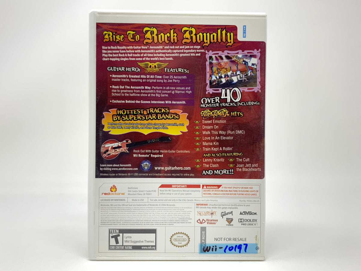 Guitar Hero: Aerosmith • Nintendo Wii
