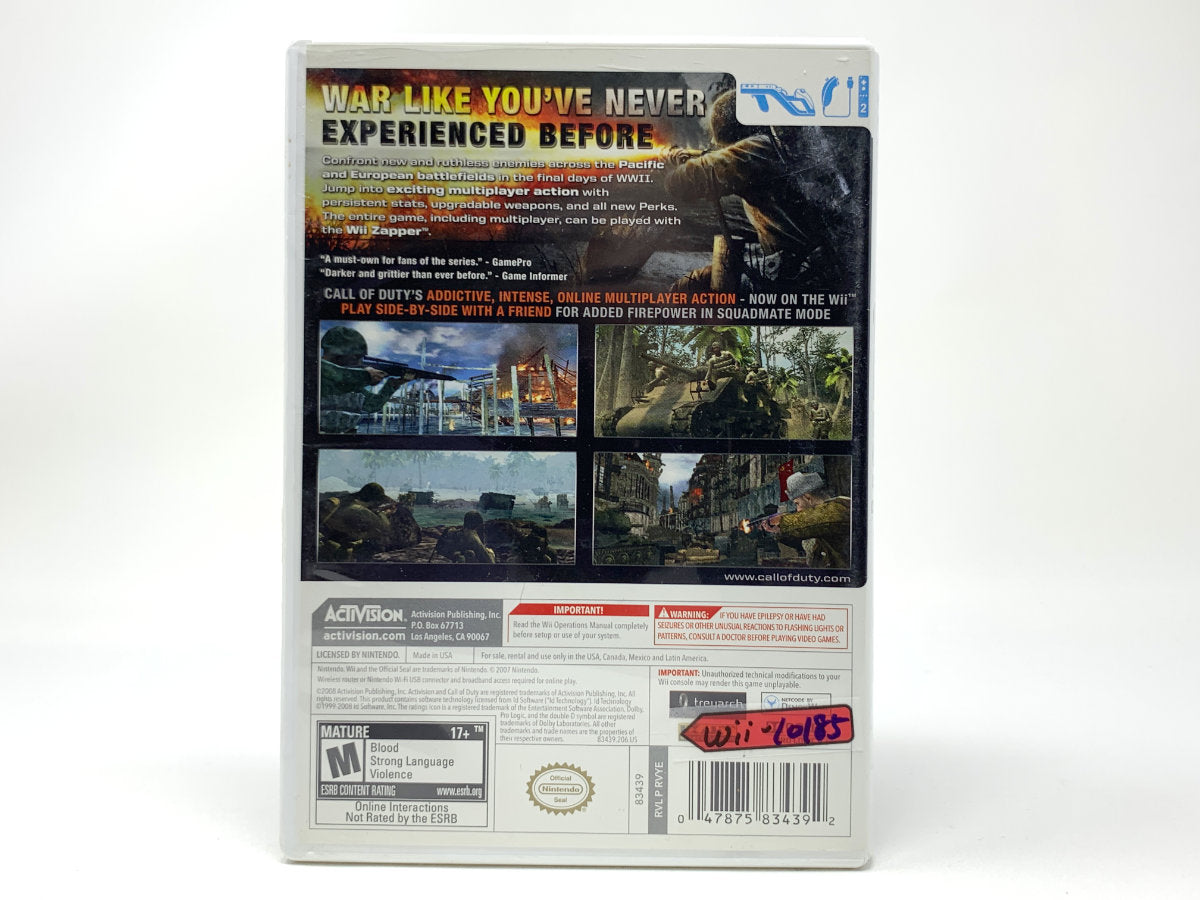 Call of Duty: World at War • Nintendo Wii