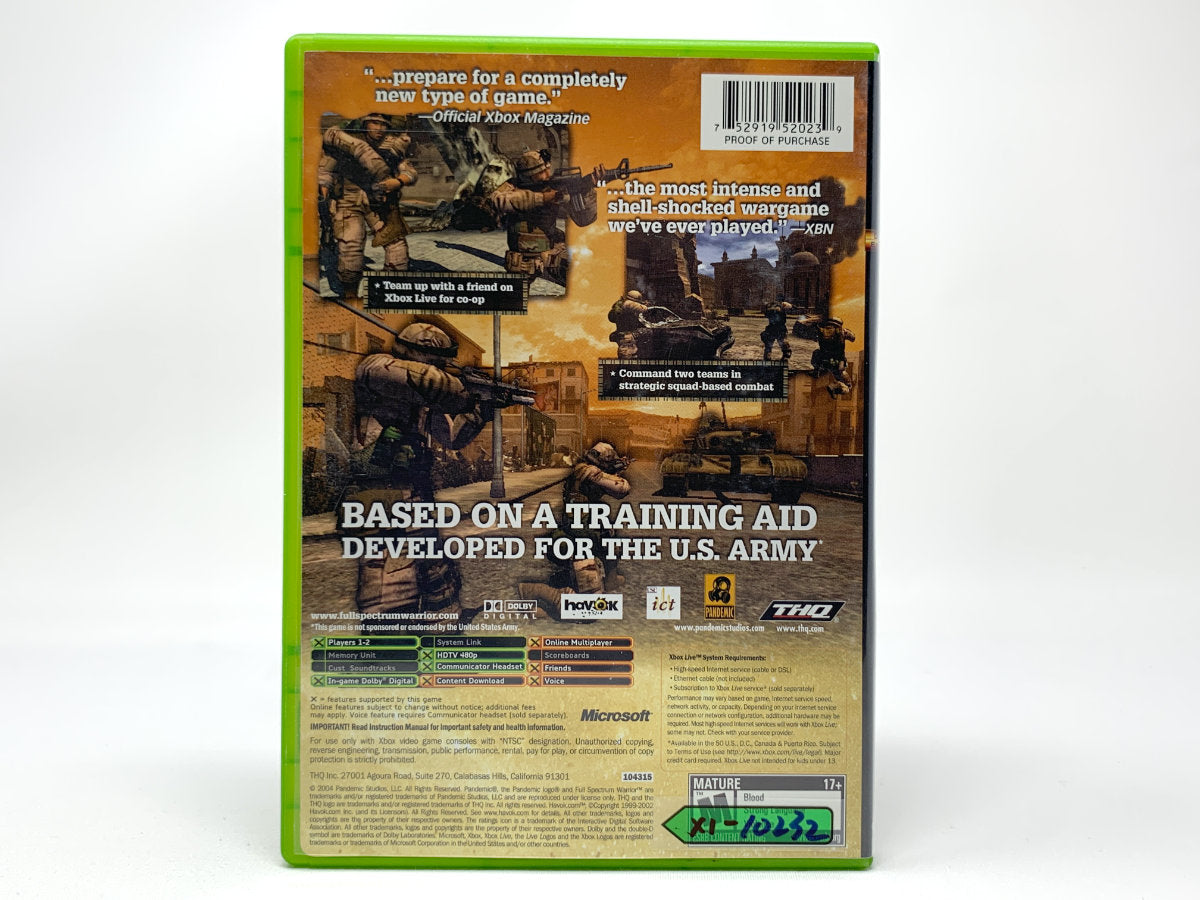 Full Spectrum Warrior • Xbox Original