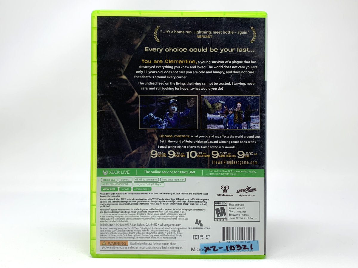 The Walking Dead: Season Two (A Telltale Games Series) • Xbox 360