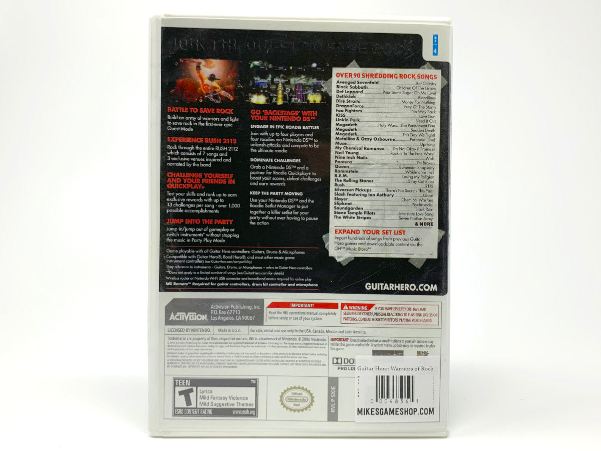 Guitar Hero: Warriors of Rock • Nintendo Wii