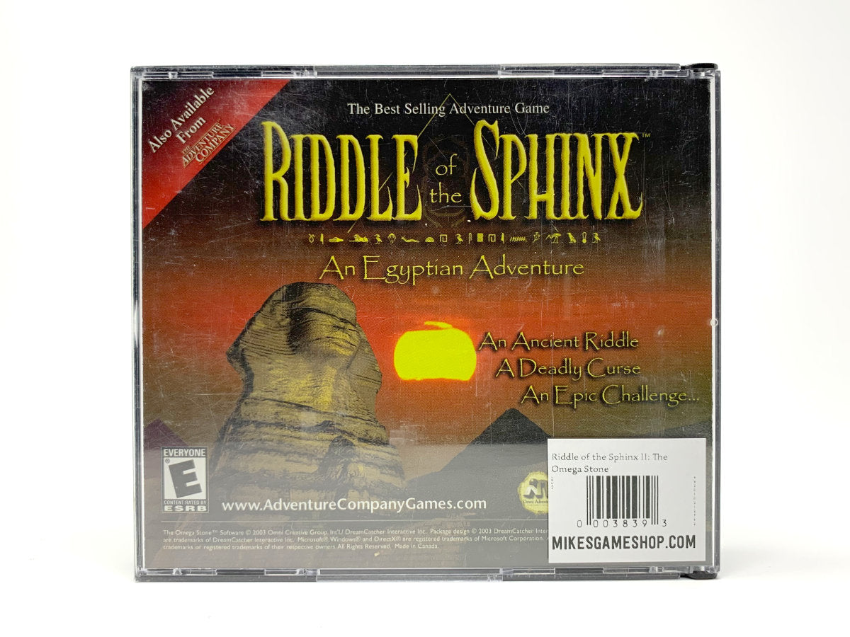 Riddle of the Sphinx II: The Omega Stone *All 4 Discs* • PC (Windows)