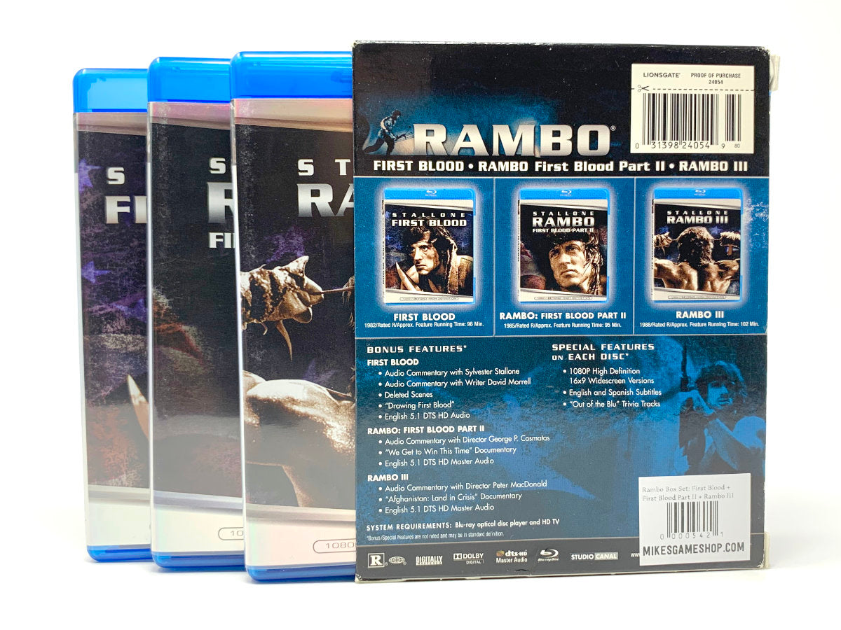 Rambo Trilogy: First Blood / First Blood Part II / Rambo III *Box Set* • Blu-ray