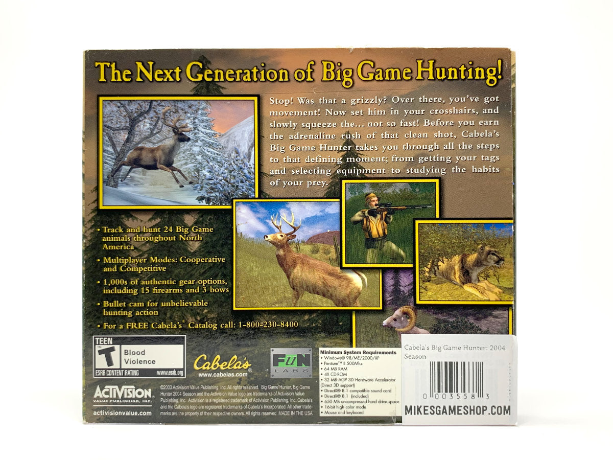 Cabela's Big Game Hunter: 2004 Season • PC (Windows)