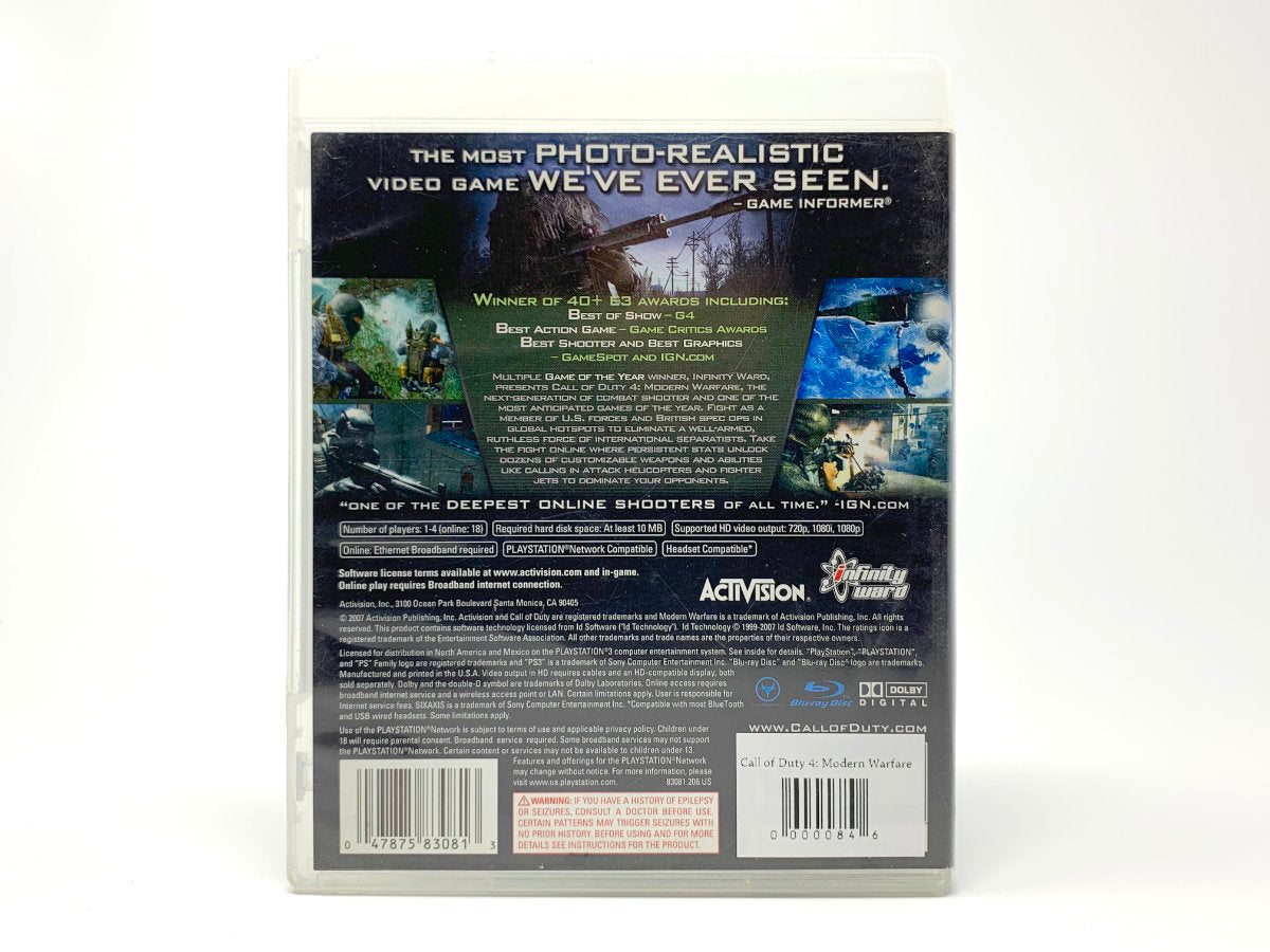 Call of Duty 4: Modern Warfare • Playstation 3