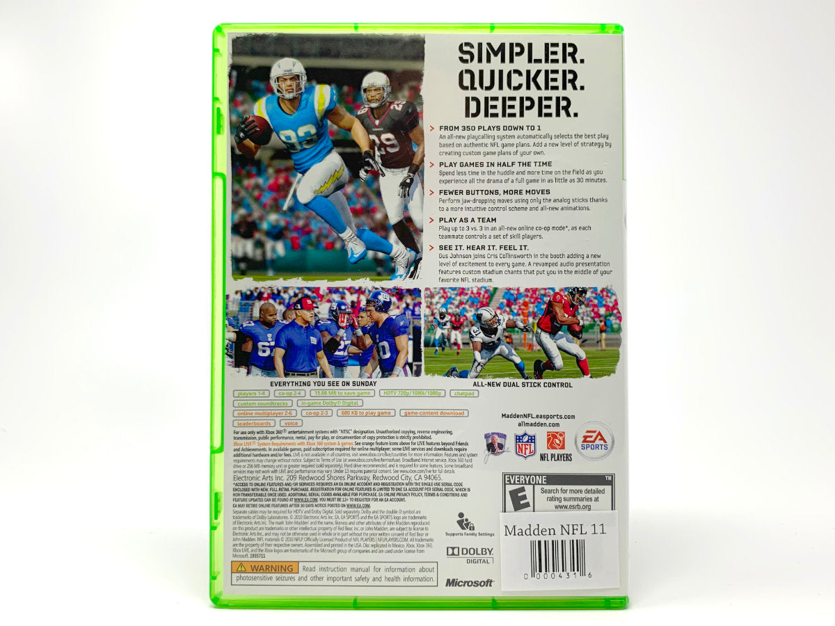Madden NFL 11 • Xbox 360