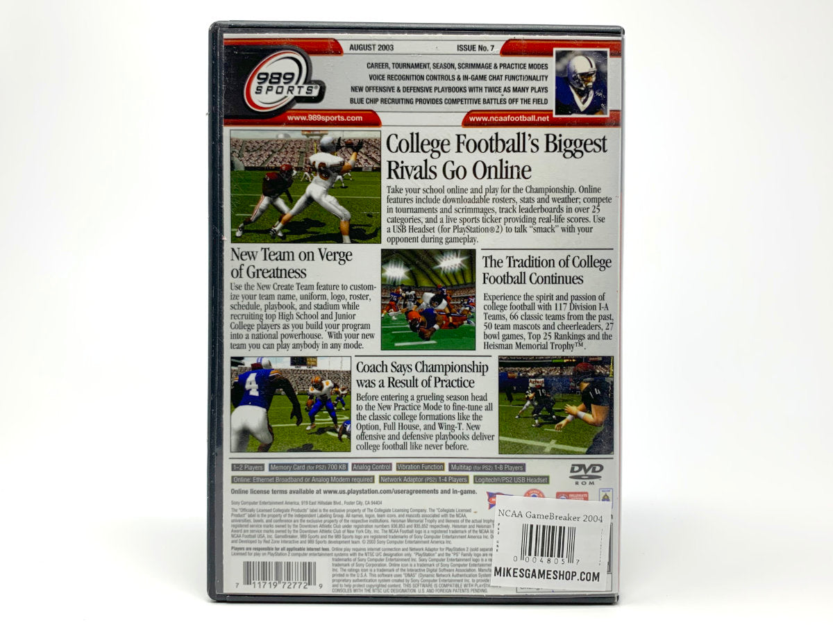 NCAA GameBreaker 2004 • Playstation 2