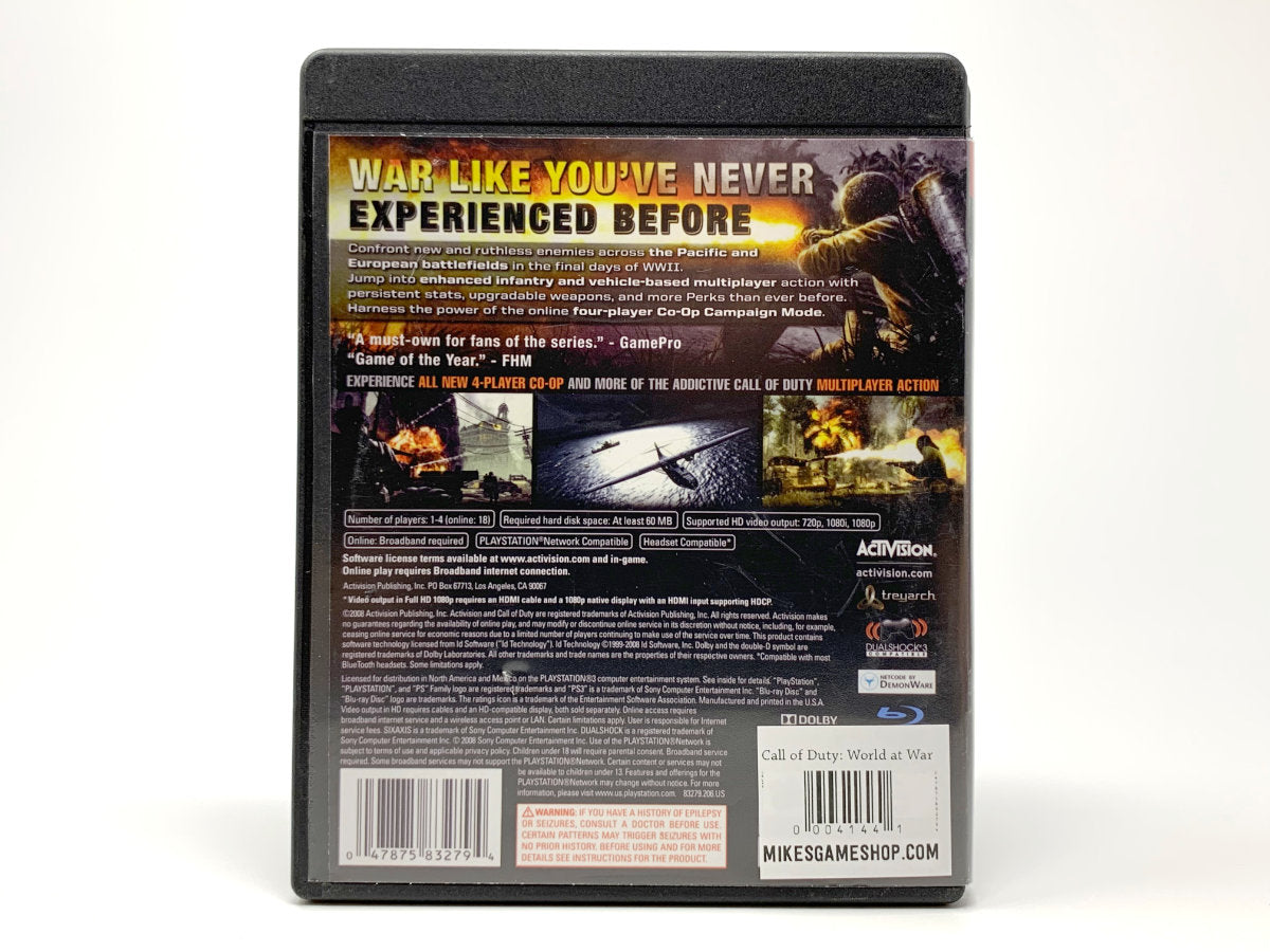 Call of Duty: World at War • Playstation 3