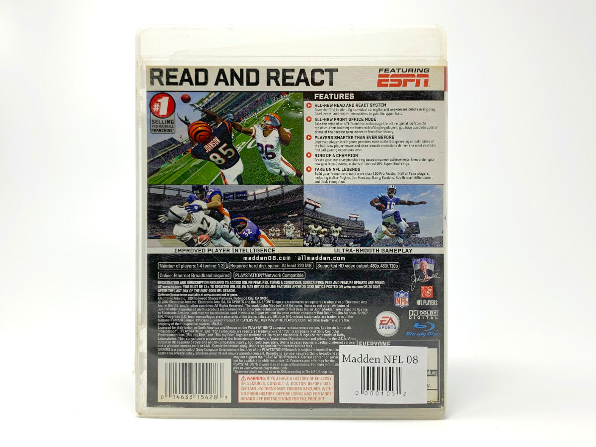 Madden NFL 08 • Playstation 3