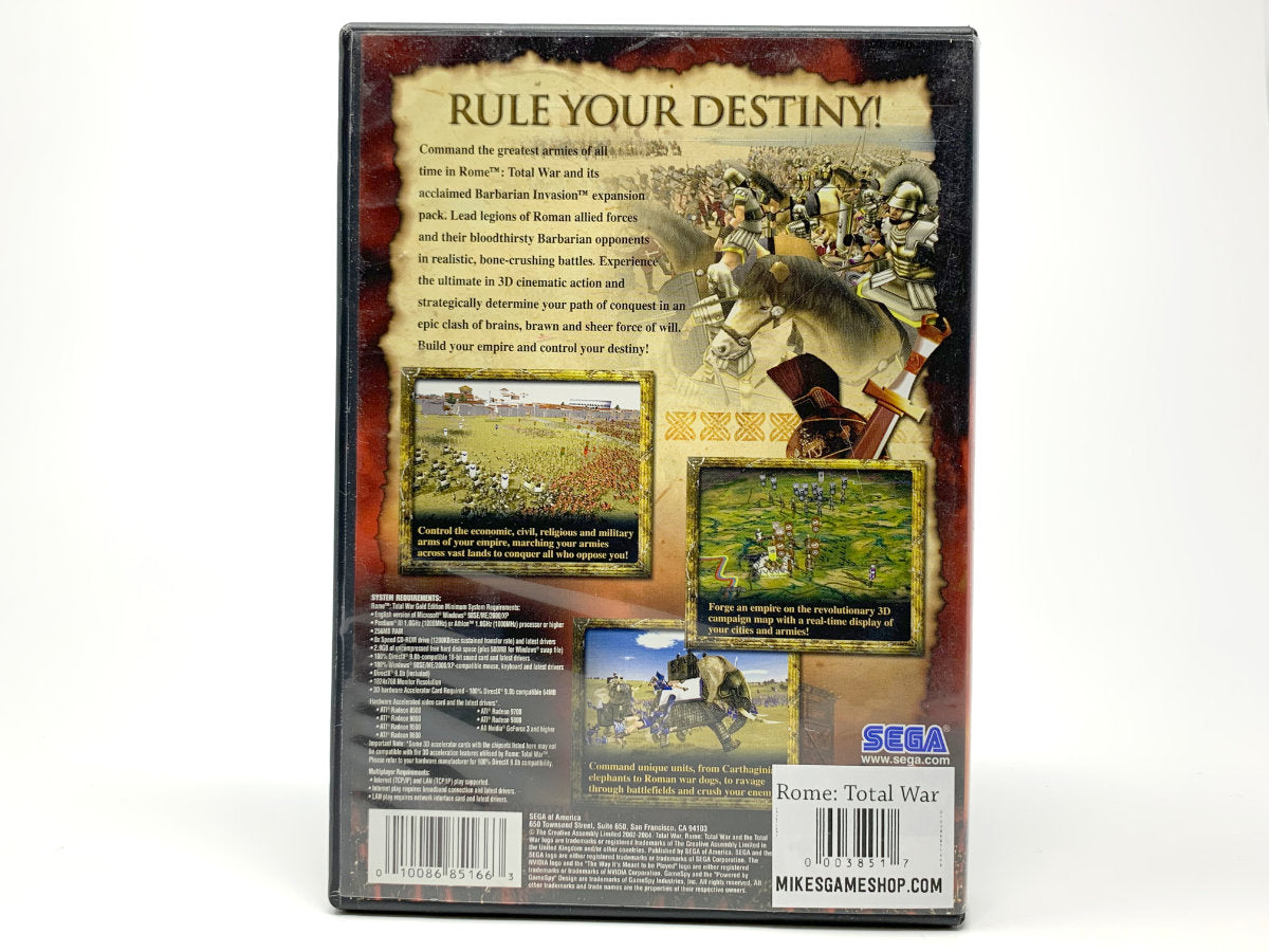 Rome: Total War & Barbarian Invasion Expansion – Gold Edition (Big Box) • PC (Windows)