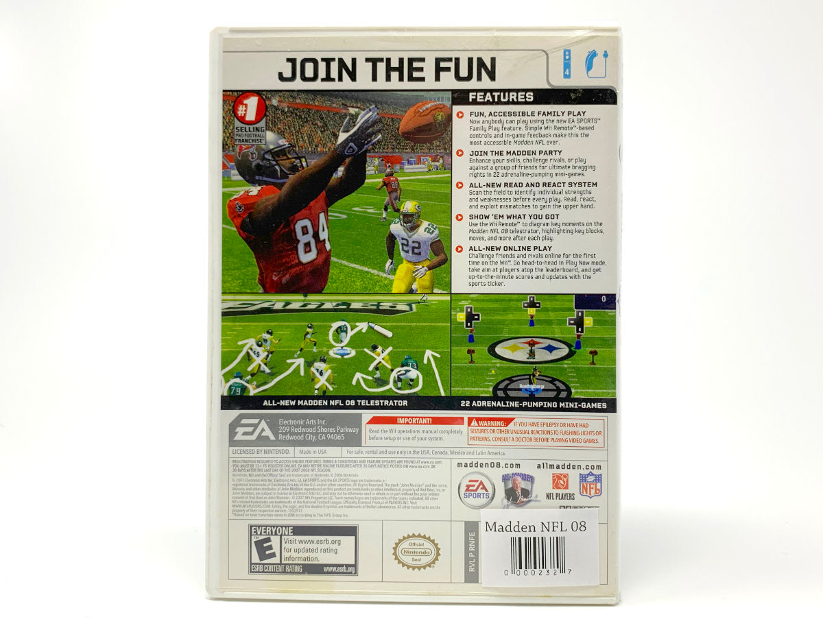 Madden NFL 08 • Nintendo Wii