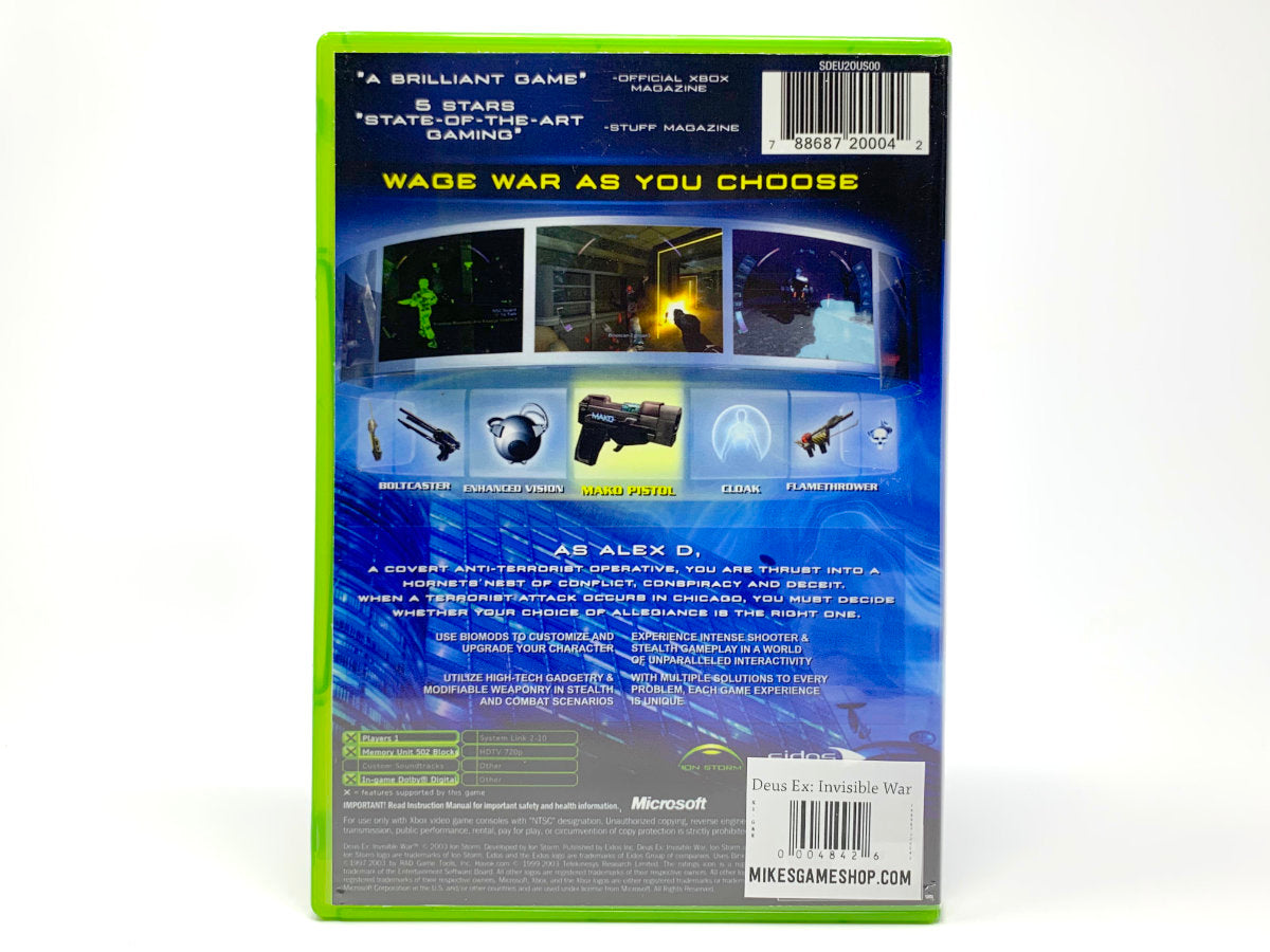 Deus Ex: Invisible War • Xbox Original