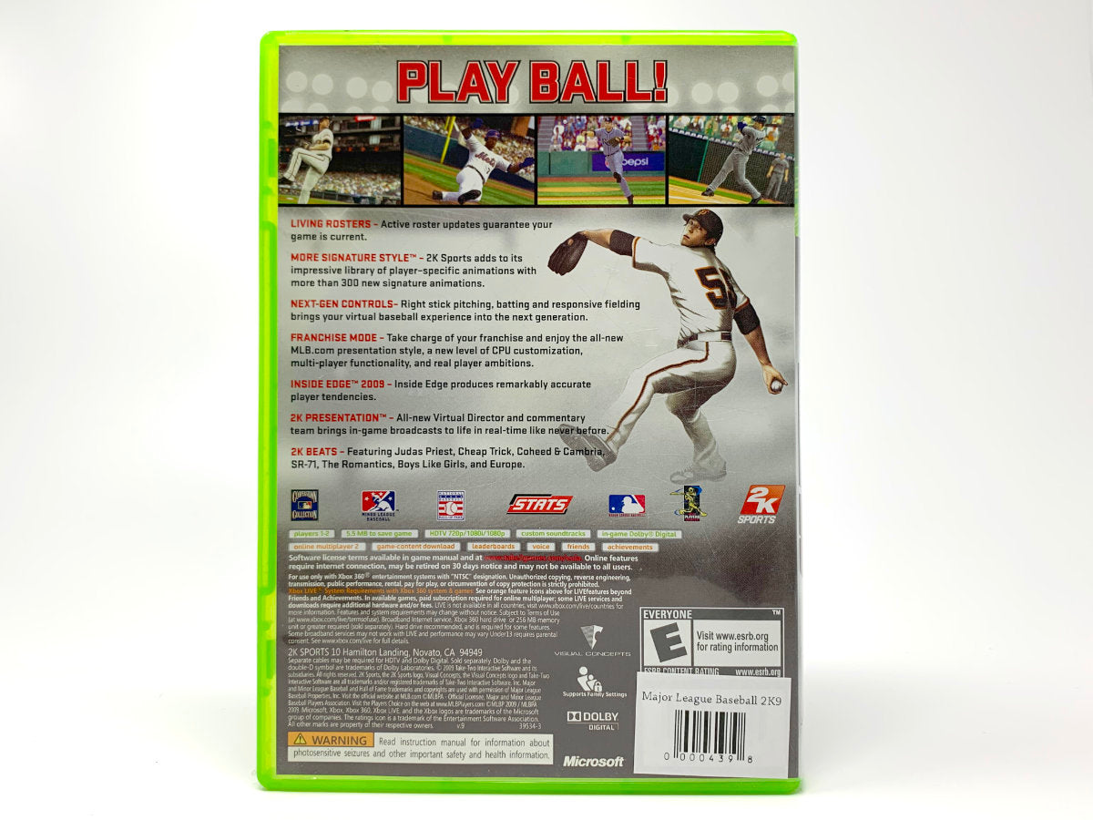 Major League Baseball 2K9 • Xbox 360