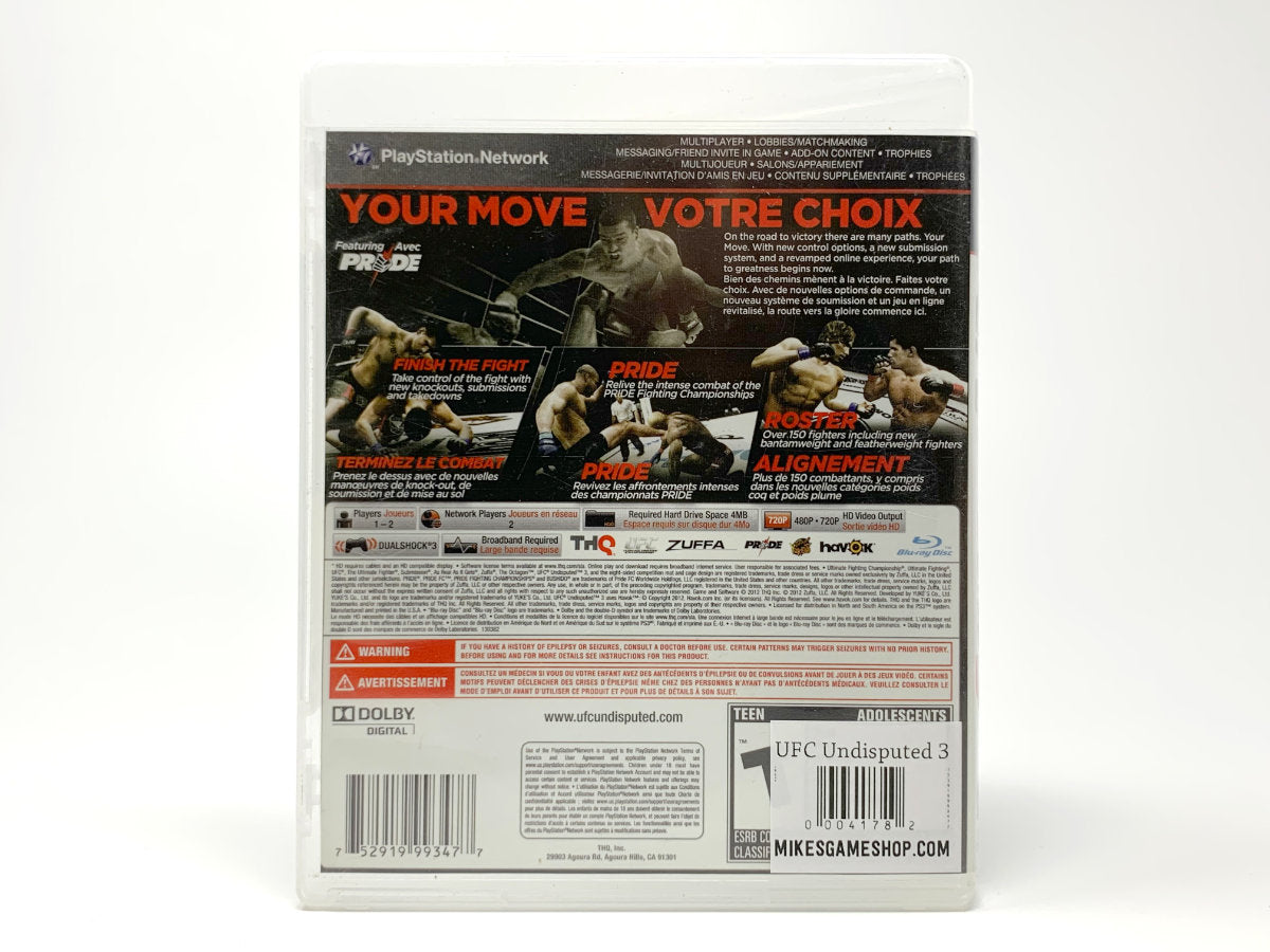 UFC Undisputed 3 • Playstation 3