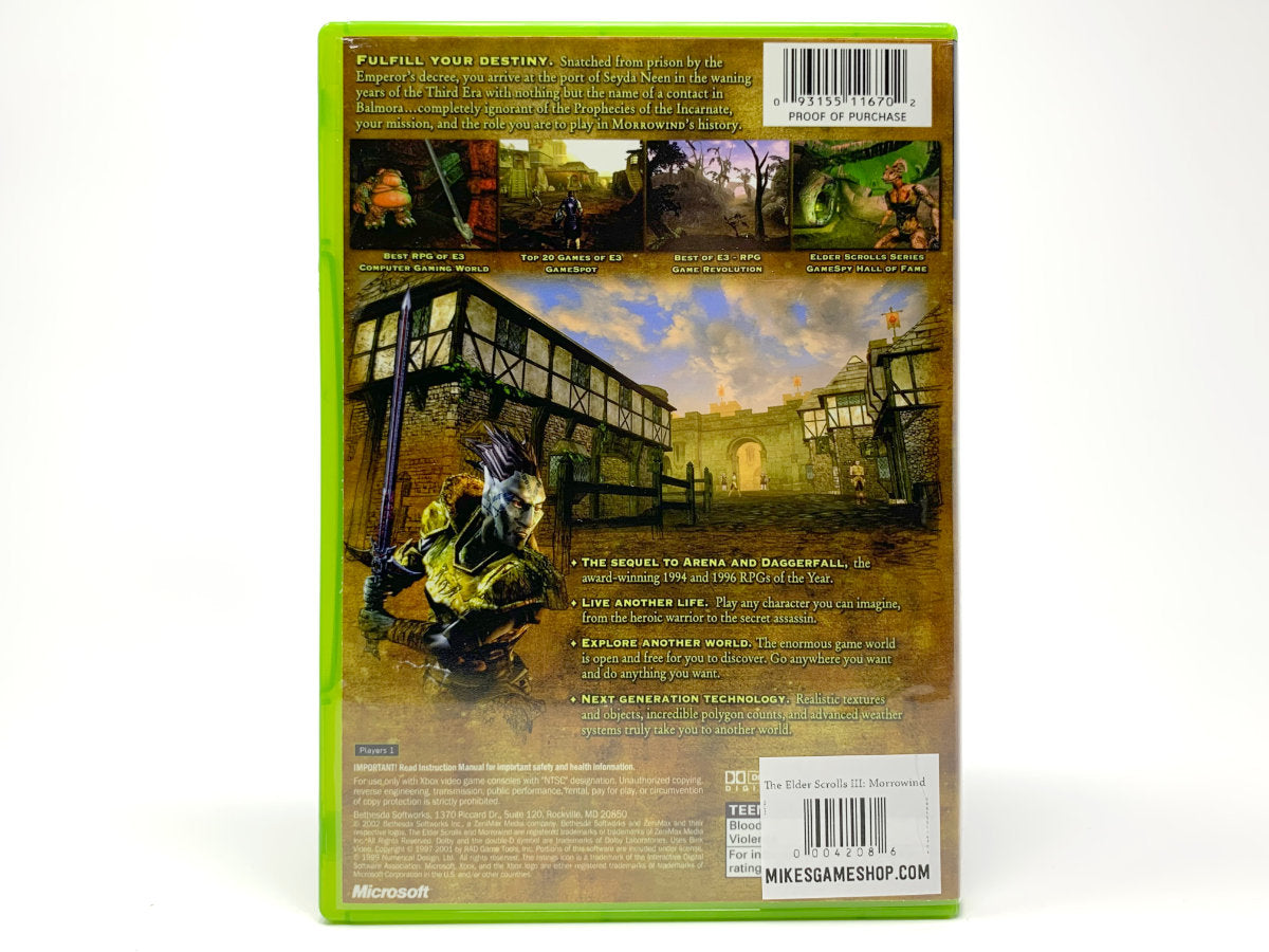 The Elder Scrolls III: Morrowind • Xbox Original