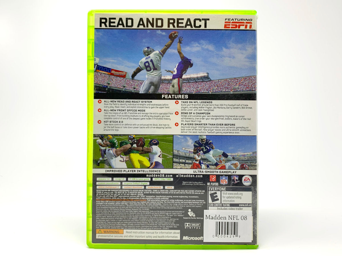 Madden NFL 08 • Xbox 360