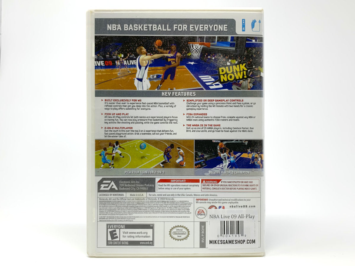 NBA Live 09 All-Play • Nintendo Wii