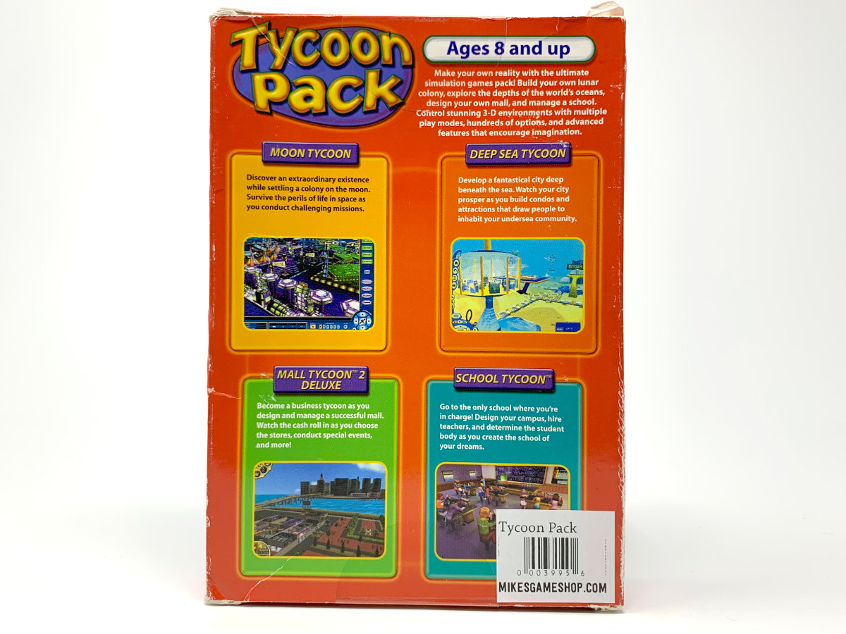 Tycoon Pack: Moon Tycoon / School Tycoon / Deep Sea Tycoon / Mall Tycoon 2 Deluxe *4 Games in 1* • PC (Windows)