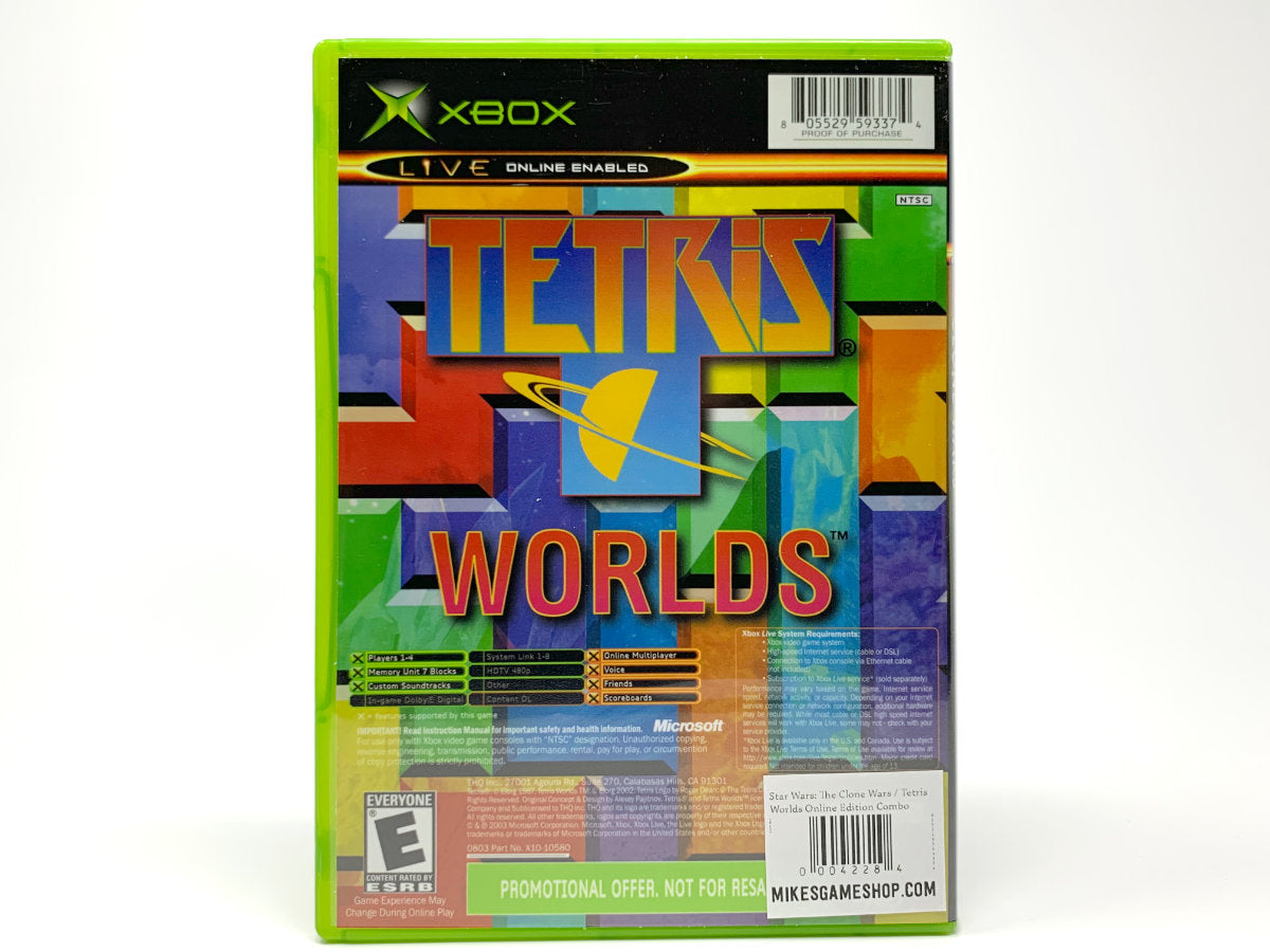 Star Wars: The Clone Wars / Tetris Worlds Combo Pack – Online Edition *2 Games in 1* • Xbox Original