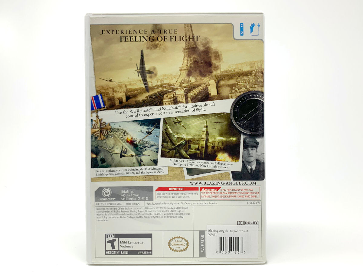 Blazing Angels: Squadrons of WWII • Nintendo Wii