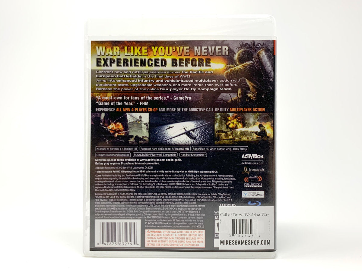 Call of Duty: World at War • Playstation 3