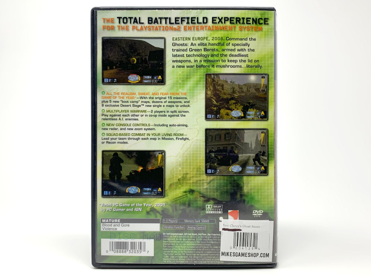 Tom Clancy's Ghost Recon • Playstation 2 (See Notes)