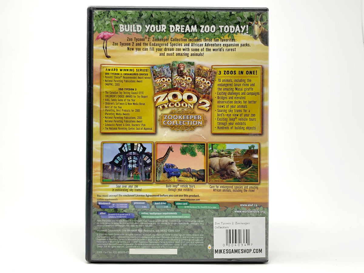 Zoo Tycoon 2: Zookeeper Collection • PC (Windows)