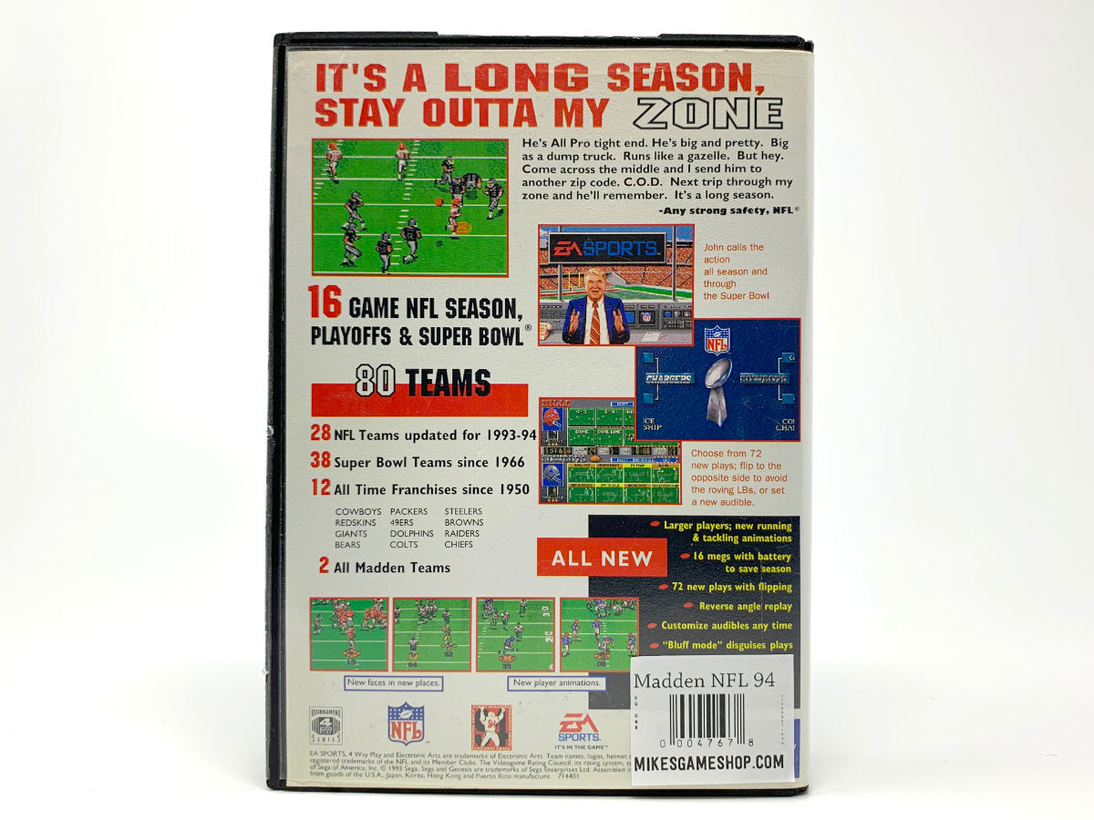 Madden NFL '94 *CIB* • Sega Genesis