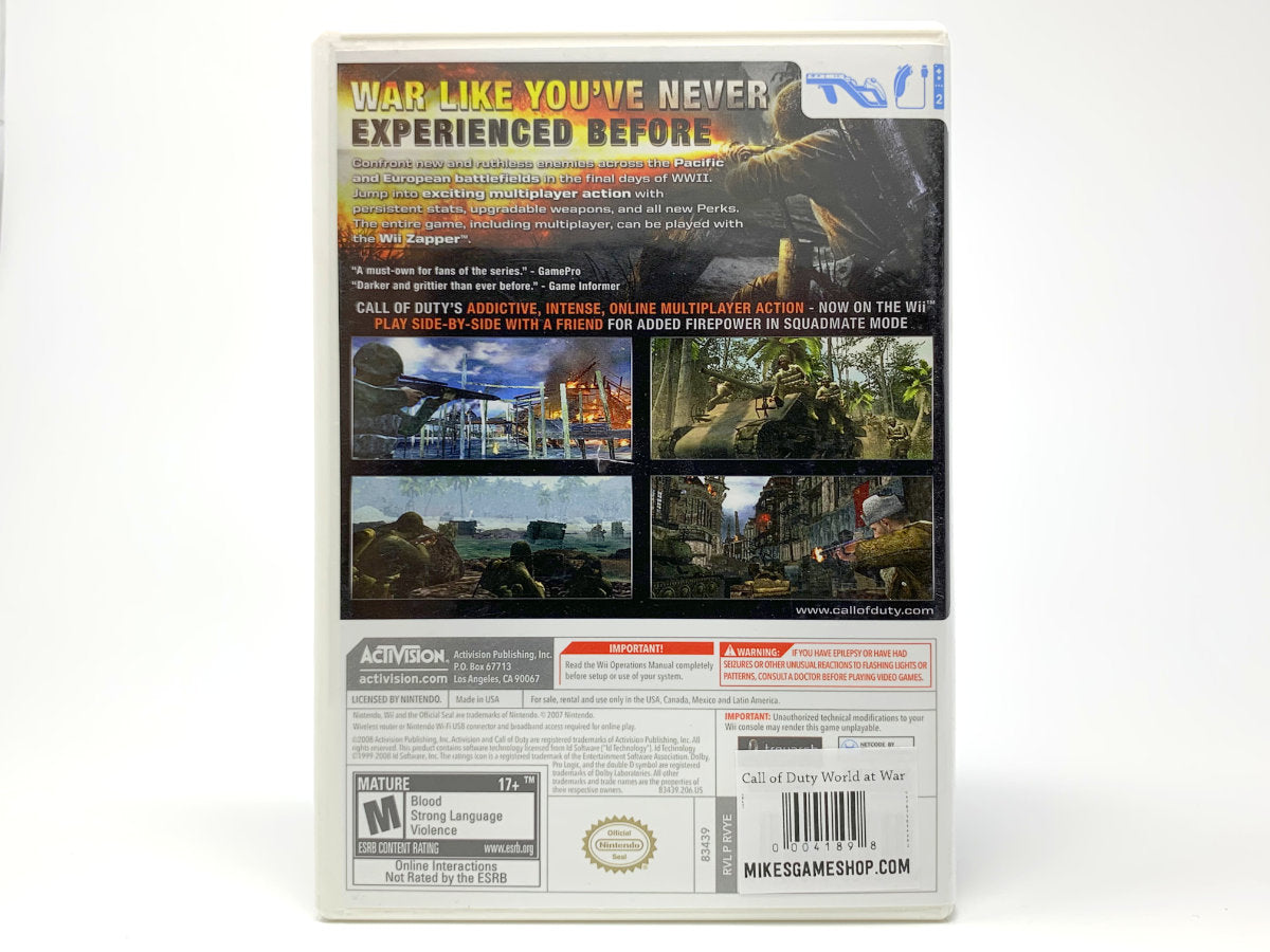 Call of Duty: World at War • Nintendo Wii