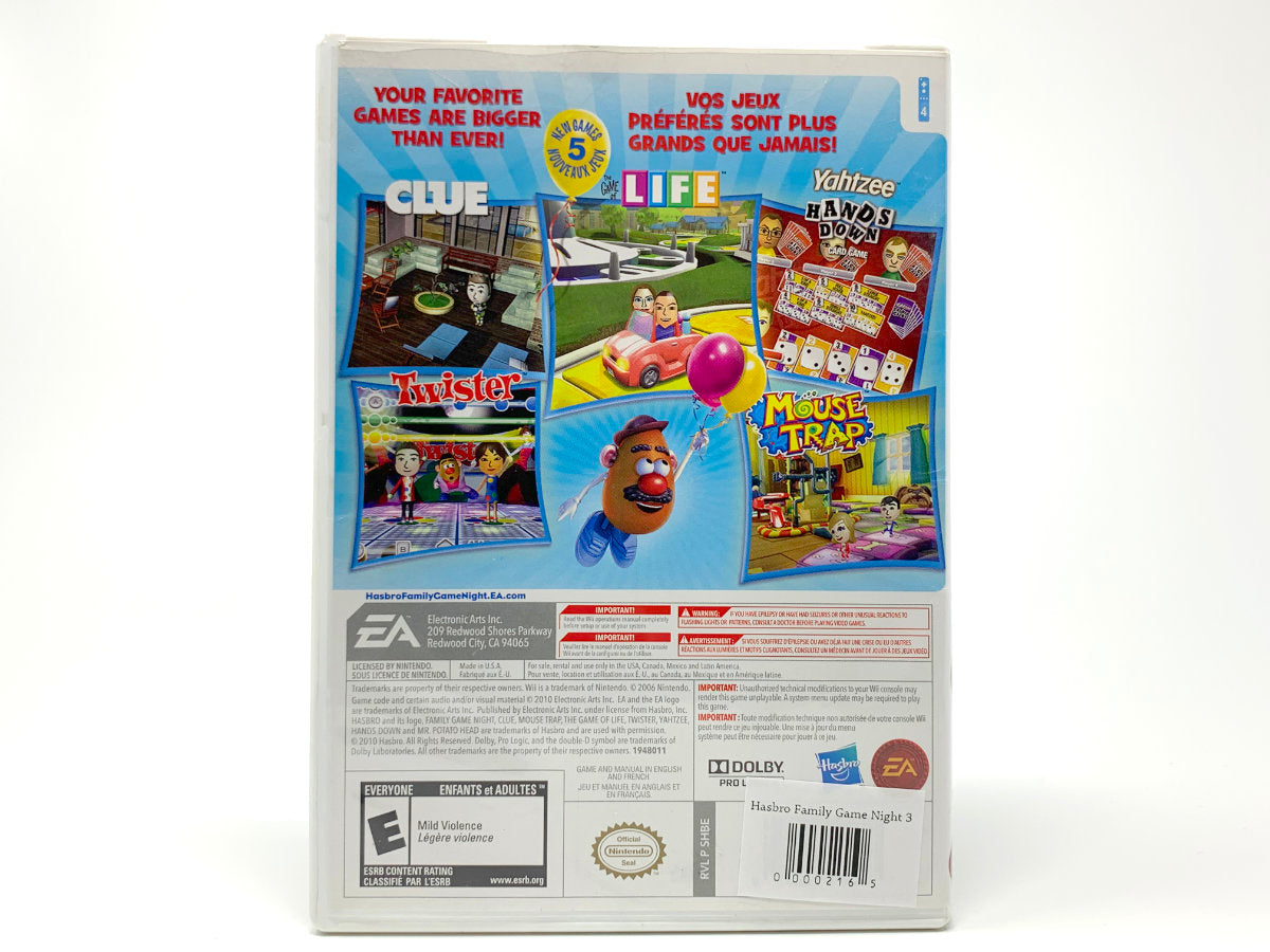 Hasbro Family Game Night 3 • Nintendo Wii