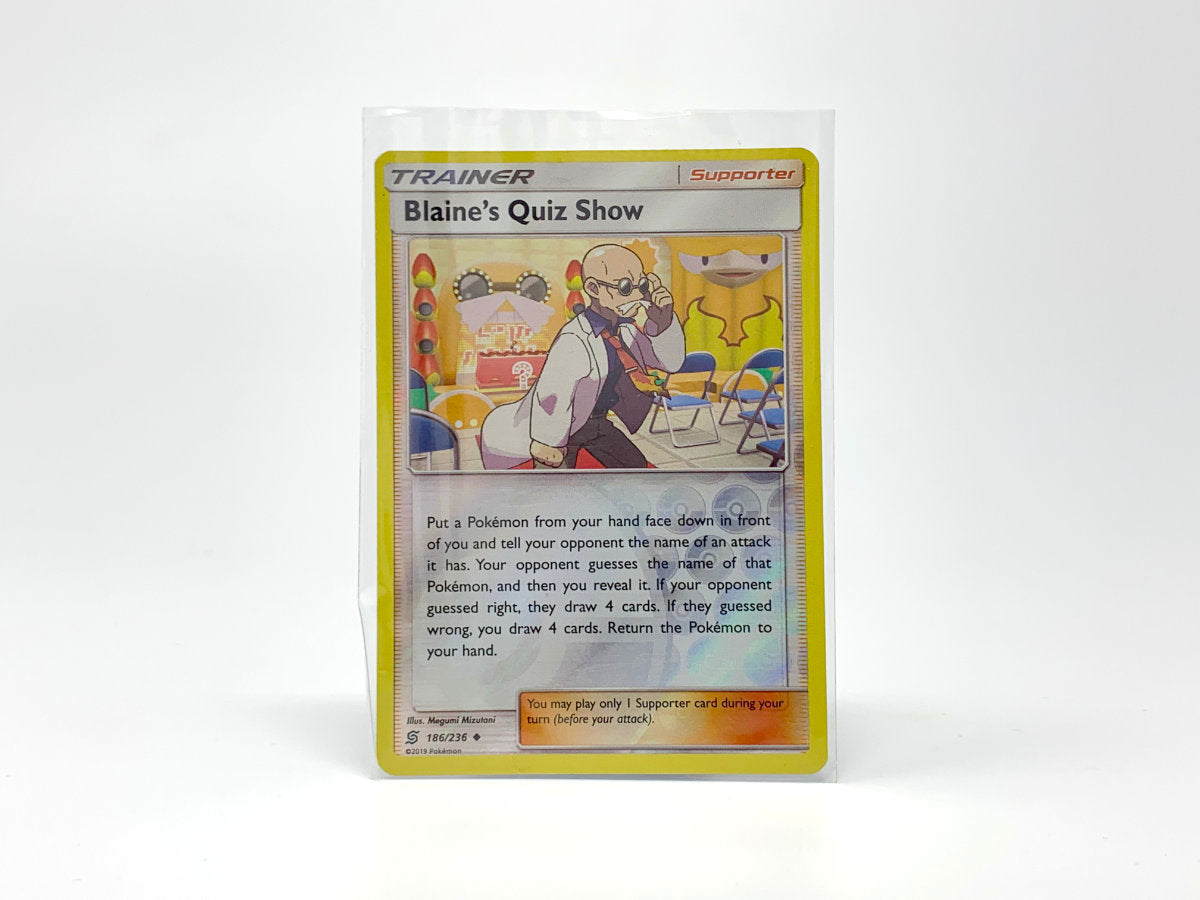 Trainer: Blaine's Quiz Show [supporter] - Holographic • Pokemon Card