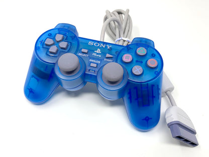 Sony PS One Dualshock Controller - Genuine/Official/OEM - Clear Blue • Gamepad