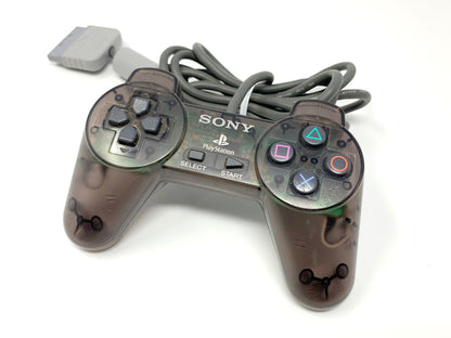 Sony Playstation 1 Controller - Genuine/Official/OEM - Clear Black • Gamepad
