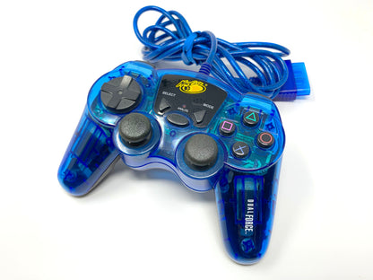 MadCatz Dual Force 2 Controller for Sony Playstation 2 - Clear Blue • Gamepad