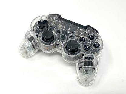 AfterGlow Dual Analog Wireless Controller for Sony Playstation 3 - Clear • Gamepad