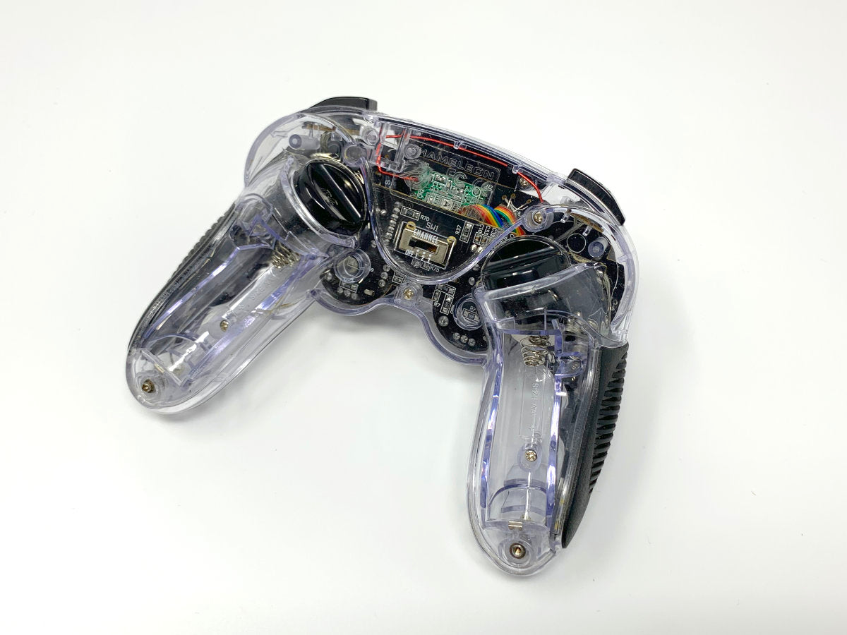 Chameleon Dual Analog Wireless Controller for Sony Playstation 3 with Pelican Chameleon 07X-CHAM2 3-Channel Wireless Receiver Dongle • Gamepad